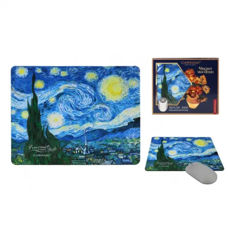 Podkładka pod myszkę Carmani 20x24cm - V. van Gogh, Gwiaździsta Noc